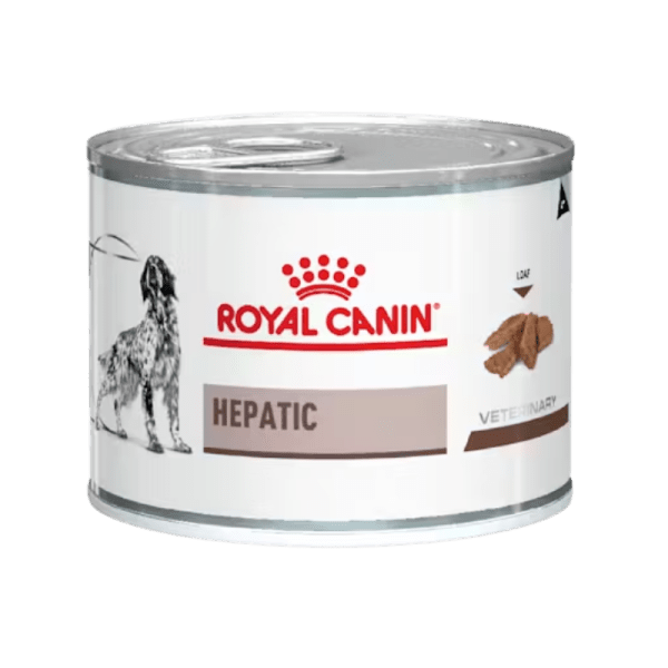 <strong>Royal Canin Veterinary Diets</strong> Hepatic, Alimento Húmedo para Perros, Adulto, Cuidado Hepático, lata de 200 gr
