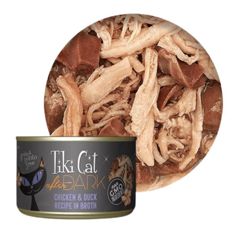 <strong>Tiki Cat</strong> After Dark Chicken & Duck, Alimento Húmedo para Gatos, Pollo y Pato, lata de 80 Gr - Imagen 2