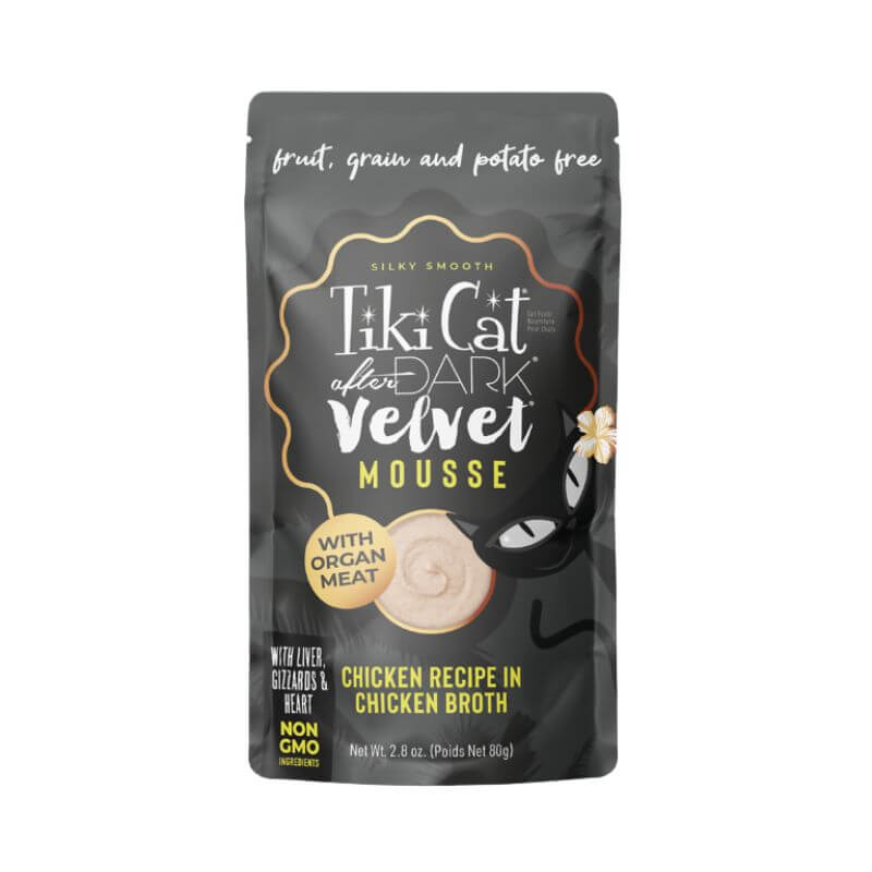 <strong>Tiki Cat</strong> After Dark Velvet Mousse Chicken, Alimento Húmedo para Gatos, Pollo, pouch de 80 gr