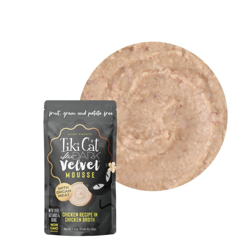 <strong>Tiki Cat</strong> After Dark Velvet Mousse Chicken, Alimento Húmedo para Gatos, Pollo, pouch de 80 gr - Imagen 2