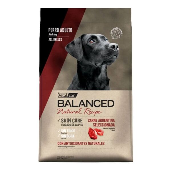 <strong>Vital Can Balanced</strong> Receta Natural de Carne Argentina Seleccionada, Alimento Seco para Perros, Monoproteico, bolsa de 15 kg