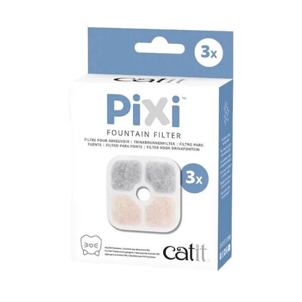 <strong>Catit</strong> Pixi Filtros de Repuesto para Fuente de Agua para Gatos, Pack de 3 Unidades