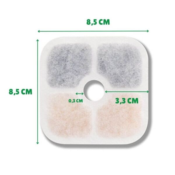 <strong>Catit</strong> Pixi Filtros de Repuesto para Fuente de Agua para Gatos, Pack de 3 Unidades - Imagen 3