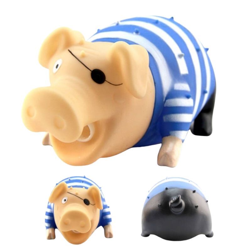 <strong>Wonder Dog</strong> Cerdo Pirata Chillón, Azul, Tamaño: 21 x 8,5 x 10 cm