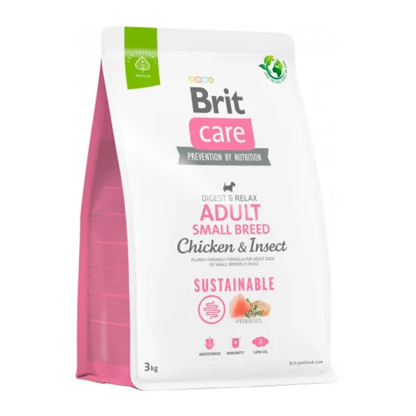 <strong>Brit Care</strong> Alimento Seco para Perros, Adulto, Raza Pequeña, Pollo y Insecto, bolsa de 1-3-7 kg - Imagen 2