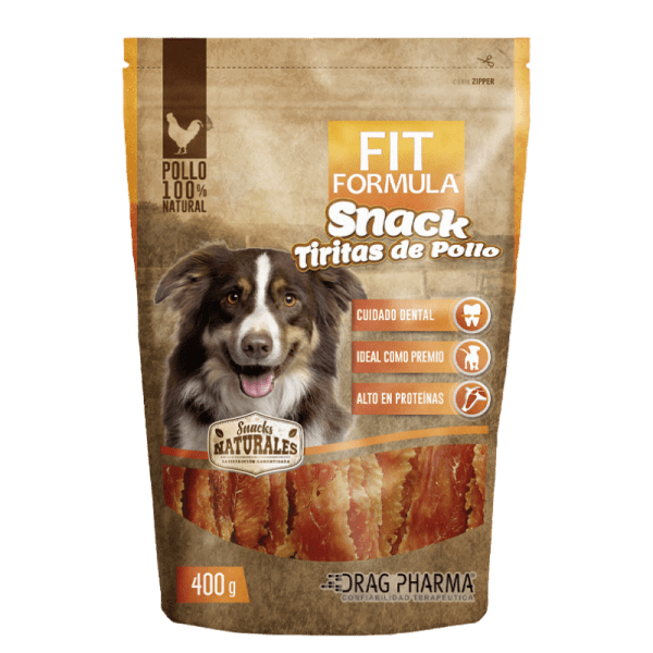 <strong>Fit Formula</strong> Snack Tiritas de Pollo, Snack para Perros, bolsa de 400 gr