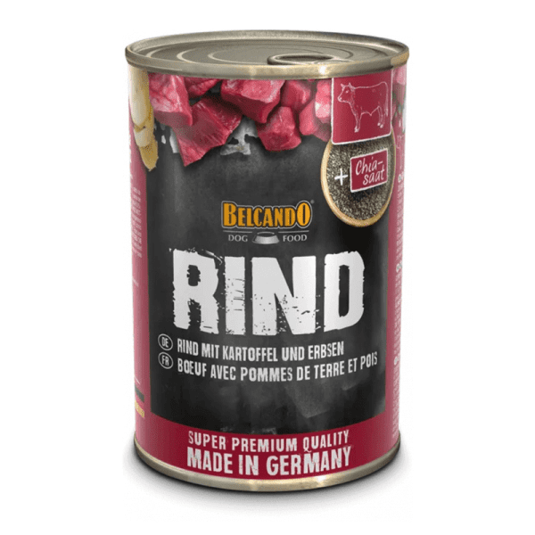 <strong>Belcando</strong> Ternera, Patata y Guisantes, Alimento Húmedo para Perros, lata de 800 gr