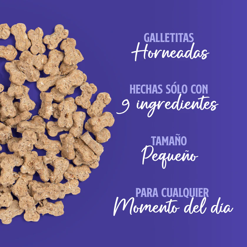 <strong>Wuaf</strong> Receta Casera Razas Pequeñas, Snack para Perros, Galletitas en Forma de Hueso, Carne Zanahoria, bolsa de 85 gr - Imagen 3