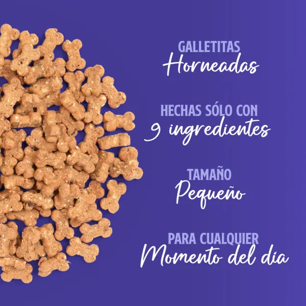 <strong>Wuaf</strong> Receta Casera Razas Pequeñas, Snack para Perros, Galletitas en Forma de Hueso, Pollo Zanahoria, bolsa de 85 gr - Imagen 3