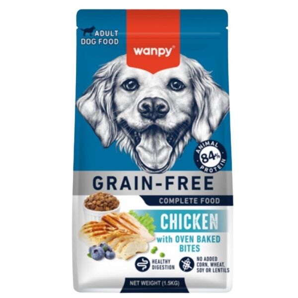 <strong>Wanpy</strong> Alimento Seco para Perros Adultos, Todos los Tamaños, Pollo, bolsa de 12 kg