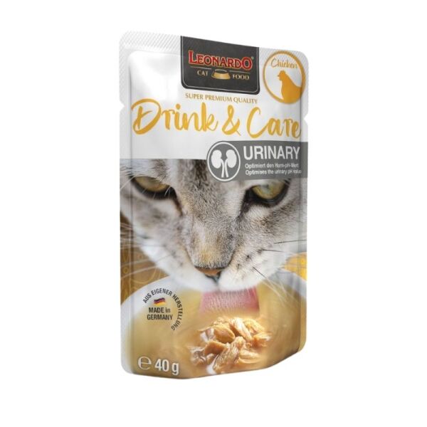 <strong>Leonardo</strong> Drink & Care, Urinary, Sopa de Pollo, Alimento Húmedo para Gatos, sachet de 40 gr