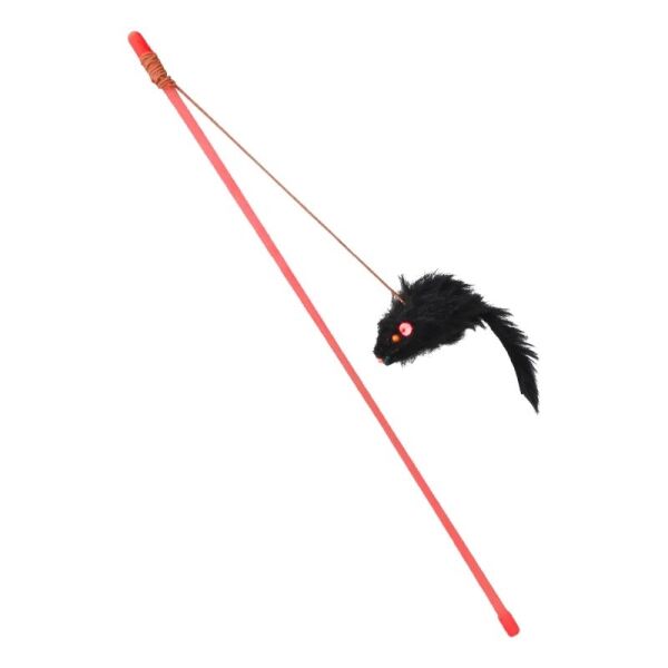 <strong>Guau!</strong> Varilla para Gatos con Ratón, largo de 48 cm, color según disponibilidad
