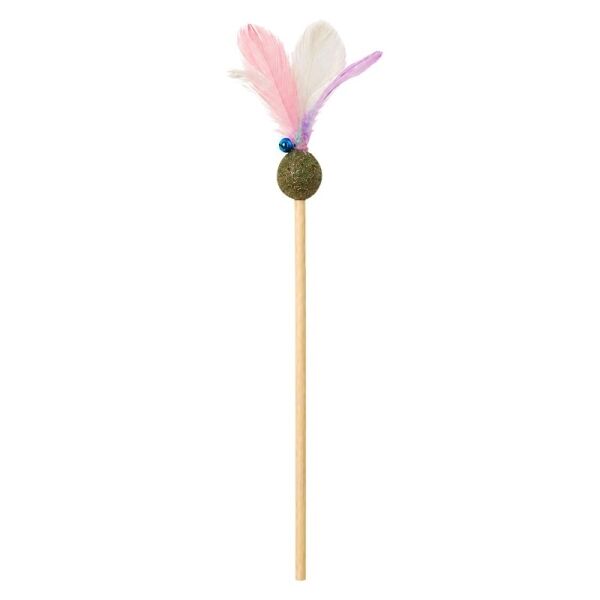 <strong>Guau!</strong> Varilla para Gatos con Bola de Catnip, Plumas y Cascabel, largo de 36 cm