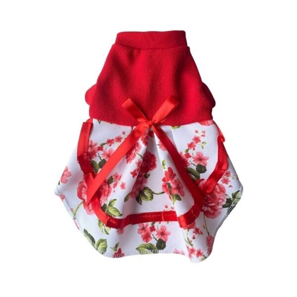 <strong>Traje Dieciochero</strong> para Perrita, color Rojo, talla 5