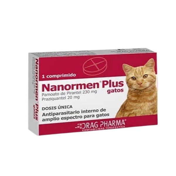 <strong>Drag Pharma</strong> Nanormen Plus para Gatos, Antiparasitario de Amplio Espectro, 1 comprimido