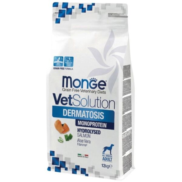 <strong>Monge Vet Solutions</strong> Dermatosis, Alimento dietético para perros con proteína Hidrolizada, bolsa de 12 kg