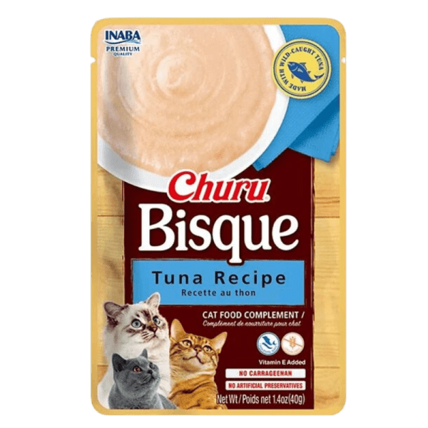 <strong>Inaba</strong> Churu Bisque, Snack Húmedo Cremoso para Gatos, Atún, sachet de 40 gr