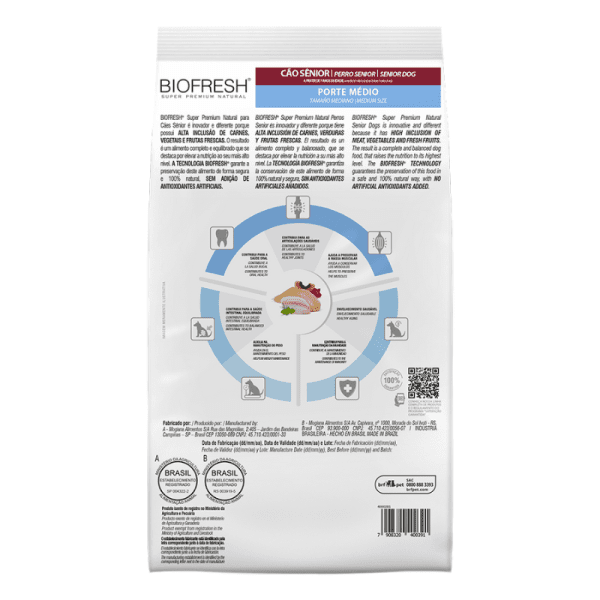 <strong>Biofresh</strong> Alimento Seco para Perros, Senior, Raza Mediana, bolsa de 3 kg - Imagen 3