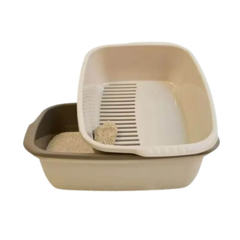 <strong>MPS</strong> Miso, Baño Sanitario para Gatos con Colador, Beige - Imagen 2