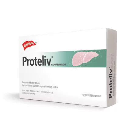 <strong>Proteliv</strong> Suplemento Nutricional, Hepatoprotector para Perros y Gatos, 21 comprimidos