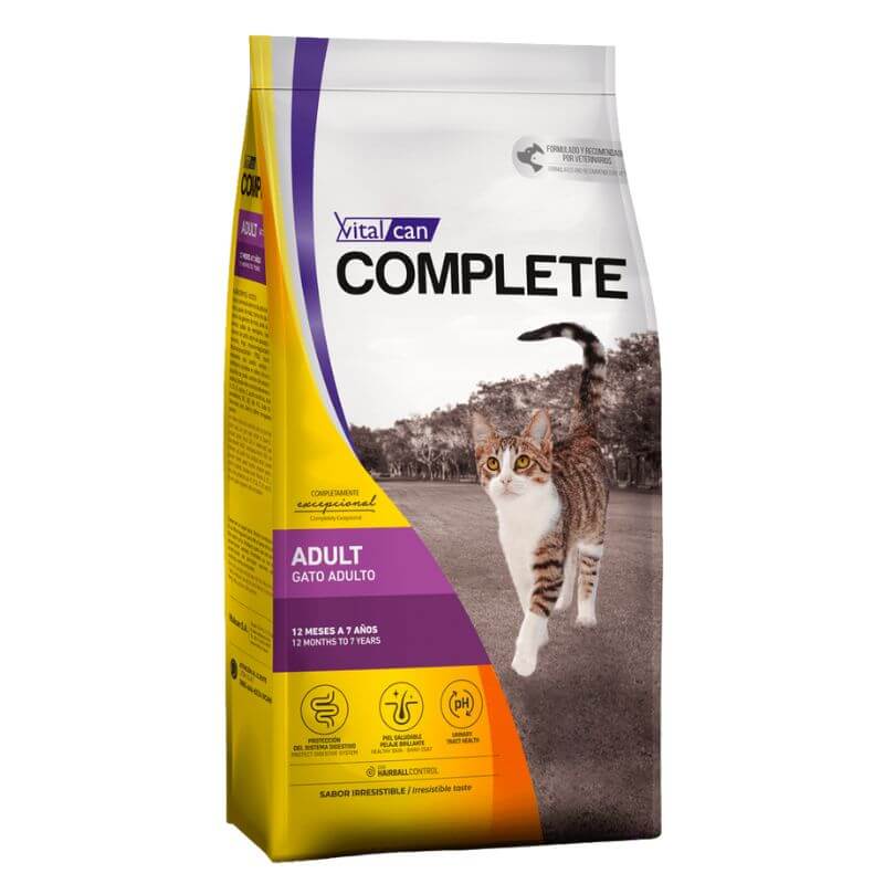 <strong>Pack Ahorro: Vitalcan Complete</strong> Adult Cat, Alimento Seco para Gatos Adultos, 12 Meses a 7 Años, Saco de 24 kg contiene 24 sacos individuales de 1 kg