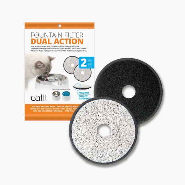 <strong>Catit</strong> Dual Action, Filtros de Repuesto para Fuentes de Agua para Gatos, 2 Unidades