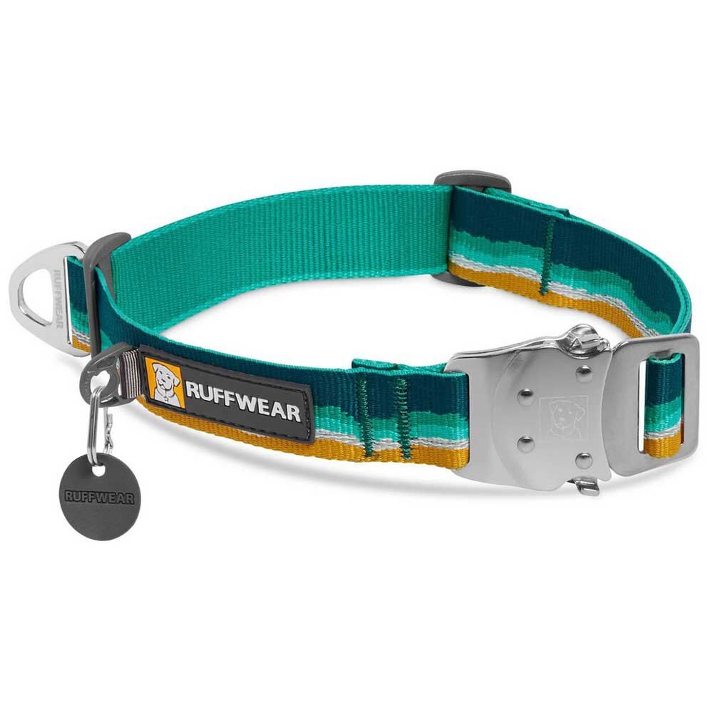 <strong>Ruffwear</strong> Top Rope Collar Sea Foam, Collar Reflectante con Hebilla Metálica para Perros, Tallas S a L