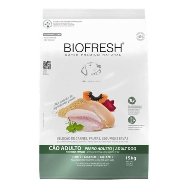 <strong>Biofresh</strong> Alimento Seco para Perros, Adulto, Raza Grande, bolsa de 15 kg