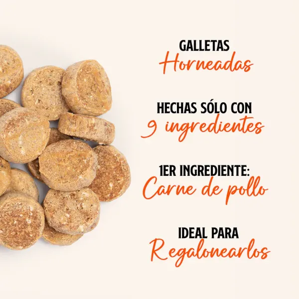 <strong>Wuaf</strong> Receta Casera, Snack Natural para Perros, Galletitas Pollo Zanahoria, bolsa de 100 gr - Imagen 3