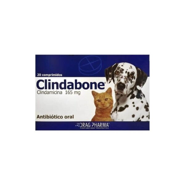 <strong>Clindabone</strong> Antibiótico Oral, Clindamicina para Infecciones Bacterianas en Perros y Gatos, 20 comprimidos