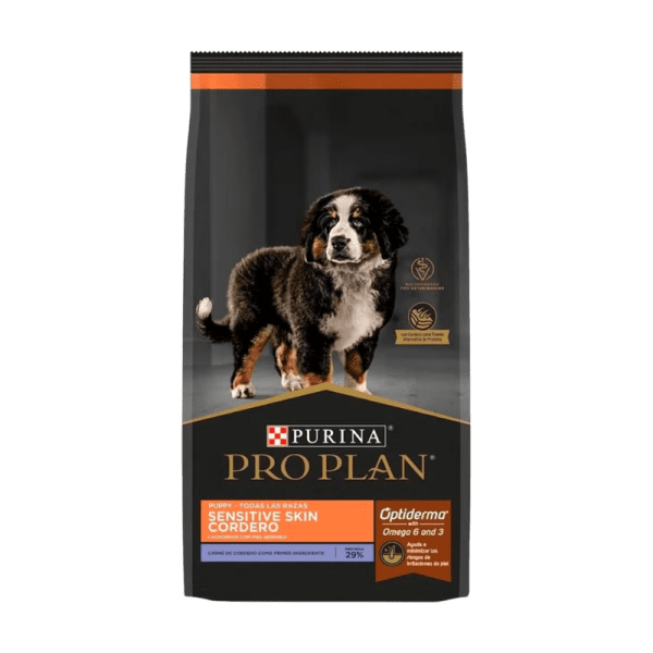<strong>Purina Pro Plan</strong> Puppy Sensitive Skin, Alimento para Perros Piel Sensible, Cachorro, Cordero, bolsa de 3-12 kg