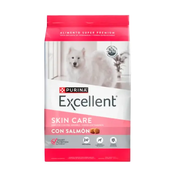 <strong>Purina Excellent</strong> Skin Care Alimento Seco para Perros Cuidado de la Piel, Adulto, Salmón, bolsa de 12 kg