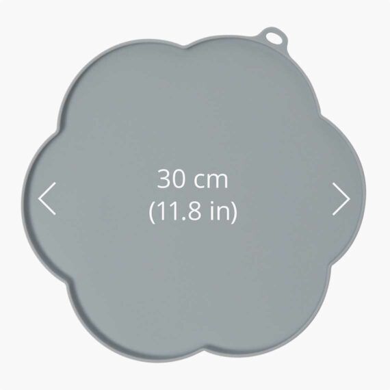 <strong>Catit</strong> Placemat Flower, Mantel de Silicona Antideslizante para Gatos, Gris - Imagen 2