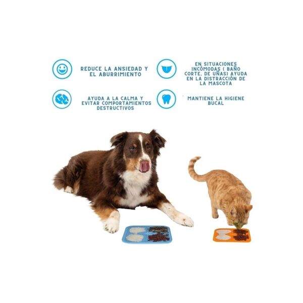 <strong>Marben Pets</strong> Licking Mat para Perros y Gatos, Silicona Antideslizante, 15 x 15 cm - Imagen 2