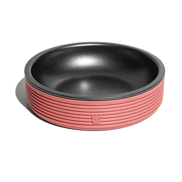 <strong>Zee.Cat</strong> Duo Bowl Terracotta, Plato Antiadherente para Gatos, Diámetro Base 17 cm