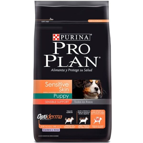 <strong>Purina Pro Plan</strong> Puppy Sensitive Skin, Alimento para Perros Piel Sensible, Cachorro, Cordero, bolsa de 3-12 kg - Imagen 2
