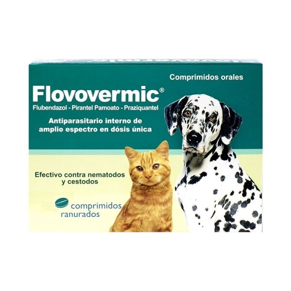 <strong>Flovovermic</strong> Antiparasitario Interno para Perros y Gatos, 1 comprimido (dosis cubre 10 kg)