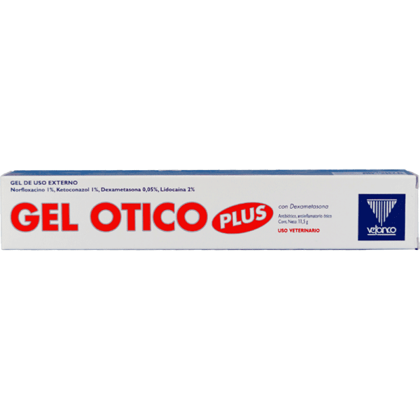 <strong>Vetanco</strong> Gel Ótico Plus Solución Ótica, Antibiótico y Antiinflamatorio Otitis para Perros, tubo de 11.5 gr (RECETA RETENIDA)