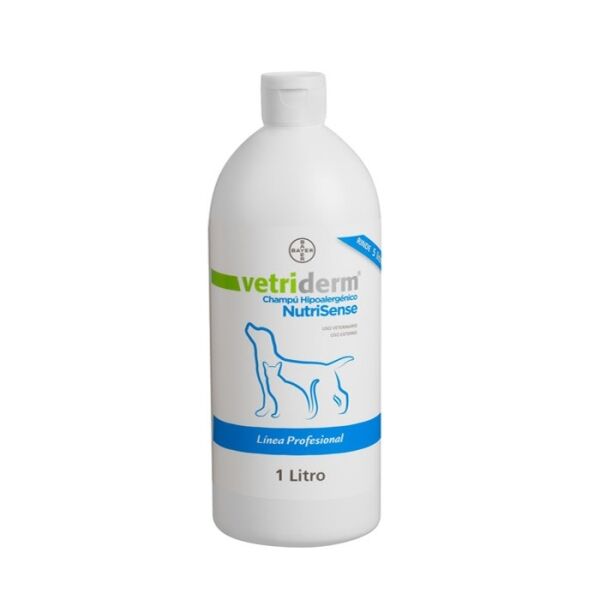 <strong>Vetriderm</strong> Shampoo Hipoalergénico para Perros y Gatos, Botella de 1 lt