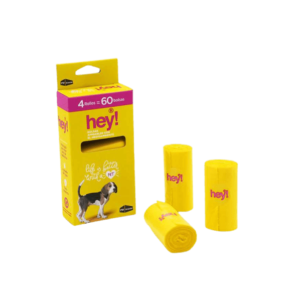 <strong>Hey!</strong> Bolsas Oxobiodegradables para Desechos de Perros, 60 Unidades (33 x 23 cm)