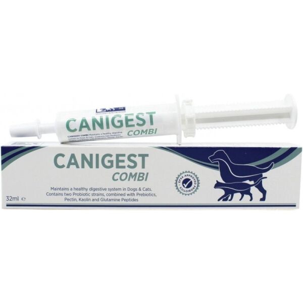 <strong>Canigest Combi</strong> Pasta Nutricional, Salud Digestiva e Intestinal para Perros y Gatos, jeringa de 16-32 ml