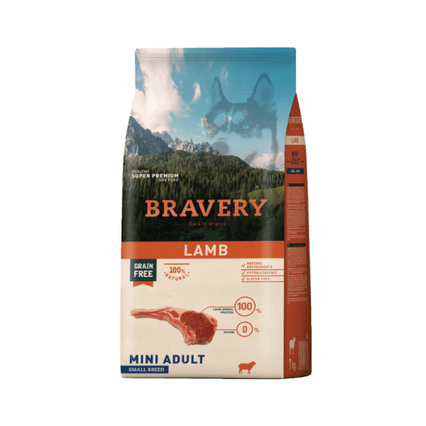 <strong>Bravery</strong> Lamb Alimento Seco para Perros, Adulto, Raza Mini/Pequeña, Cordero, bolsa de 2-7 kg