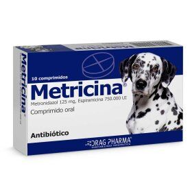 <strong>Metricina</strong> Antibiótico para Perros, 125 mg, 10 comprimidos