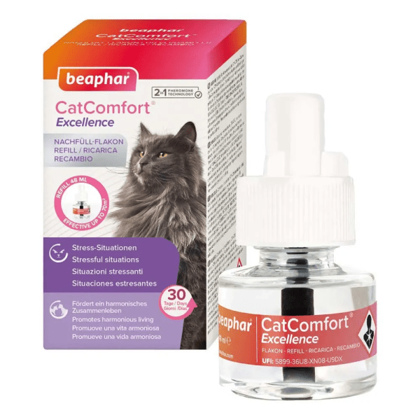 <strong>Beaphar</strong> Catcomfort Excellence Recarga, Control Ansiedad y Relajación para Gatos, recarga de 48 ml