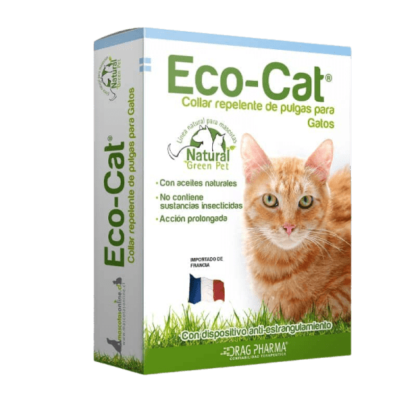 <strong>Eco-Cat</strong>, Collar Repelente de Pulgas para Gatos, 1 unidad