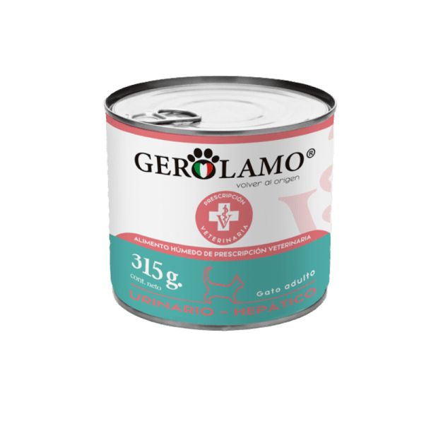 <strong>Gerolamo</strong> Urinario-Hepático, Alimento Húmedo para Gatos, Paté, lata de 315 gr