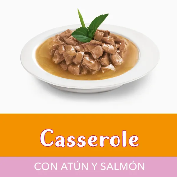 <strong>Fancy Feast</strong> Casserole Atún Salmon, Alimento Húmedo para Gatos, Trozos en Salsa, pouch de 85 gr - Imagen 2