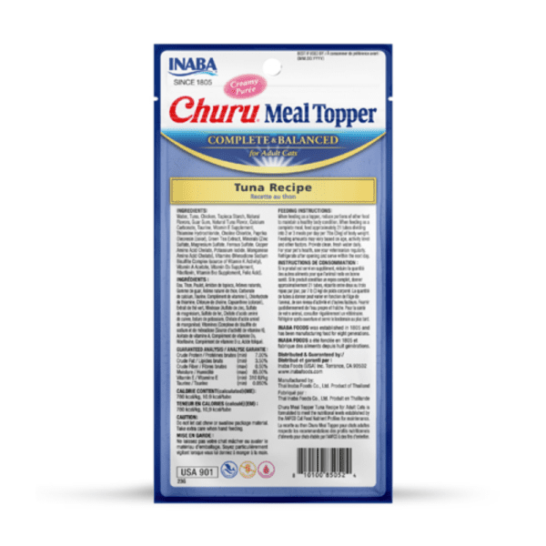 <strong>Inaba</strong> Churu Meal Topper, Alimento Húmedo para Gatos, Topper o Saborizante, Atún, 4 tubos de 14 gr - Imagen 2