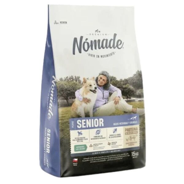 <strong>Nómade</strong> Alimento Premium Seco para Perros, Senior Medianos y Grandes, bolsa de 15 kg