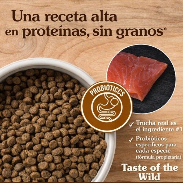 <strong>Taste of the wild</strong> Canyon River con Trucha y Salmón ahumado, Alimento Seco para Gatos Adultos, bolsa de 6.6 kg - Imagen 2